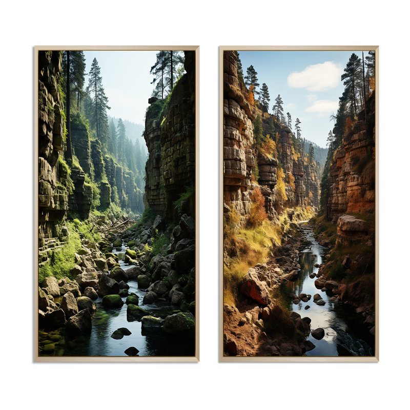 «USA Black Hills National Forest», 2 pièces, Encadrement brun, H 40 po x l 40 po