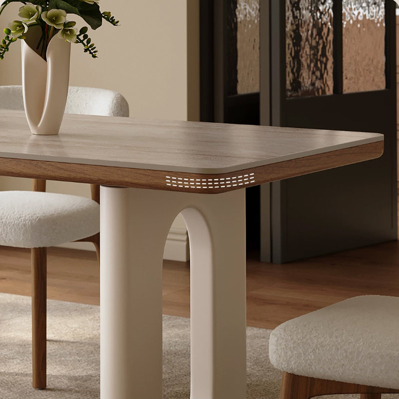 Table de salle à manger Beige, H 29,53 po x L 62,99 po x l 31,50 po
