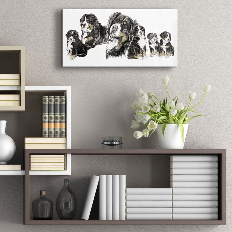 «Bernese Mountain Dog» par Barbara Keith - impression non encadrée, H 12 po x l 24 po x P 0,2 po