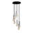 Stylish Scandinavian Chandelier, Silver Finish, 15.7 x 15.7 x 53.5 Inches | Metal Body, Adjustable Height, 40W Max, 7 x E27 Sockets | Perfect for Modern Living Rooms, Dining Areas, and Entryways-175340918