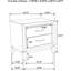 Table de chevet 2 tiroirs Grey Oak