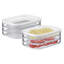 2 pièces Contenant à charcuterie avec couvercle pour bac empilable Bac de rangement transparent pour aliments avec couvercle