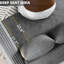 Velours côtelé gris 102,4 po à 4 places convertible, structure en bois massif, assise profonde, éponge à densité, facile à assembler pour un usage domestique en velours côtelé moderne, chaise longue, support de 1000 lb, coussins multiples-1470401854