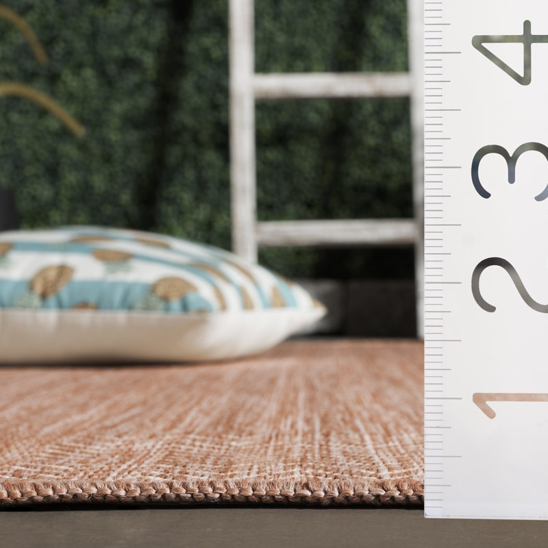 Arneshia Beige Indoor/Outdoor Area Rug, Novelty 5'3" x 7'7", Beige