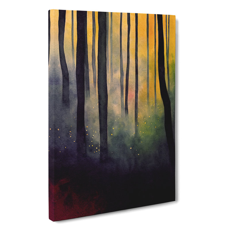 XC1022-184X A Watercolour Forest No.5 - Wrapped Canvas Print, 76cm H x 50cm W x 3cm D