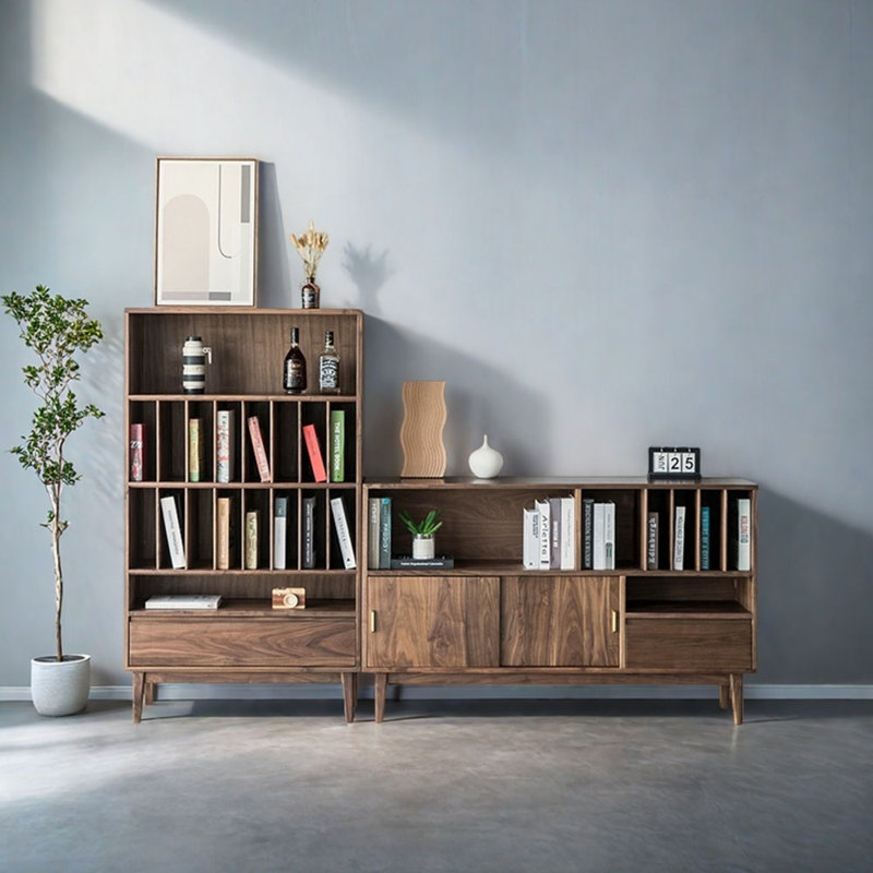 Unique design of solid wood bookcase