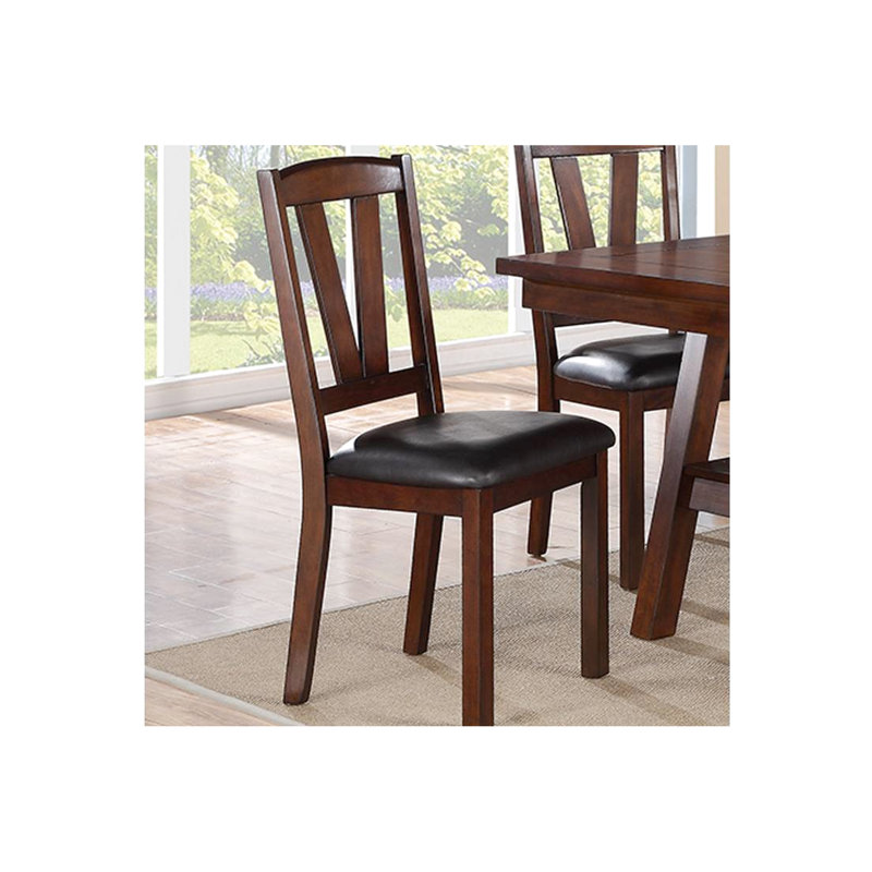 Chaises de salle à manger 2 pièces 2 pièces en bois de noyer foncé
