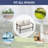 Outdoor Wicker Loveseat with Cushions-102620324
