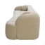 Canapé 98,4 po moderne compressé, canapé 3 places en velours côtelé Cloud Couch, aucun assemblage requis, canapé capitonné avec 2 coussins Bubble Channel, siège profond confortable pour salon, appartement, bureau-19347480-19347475