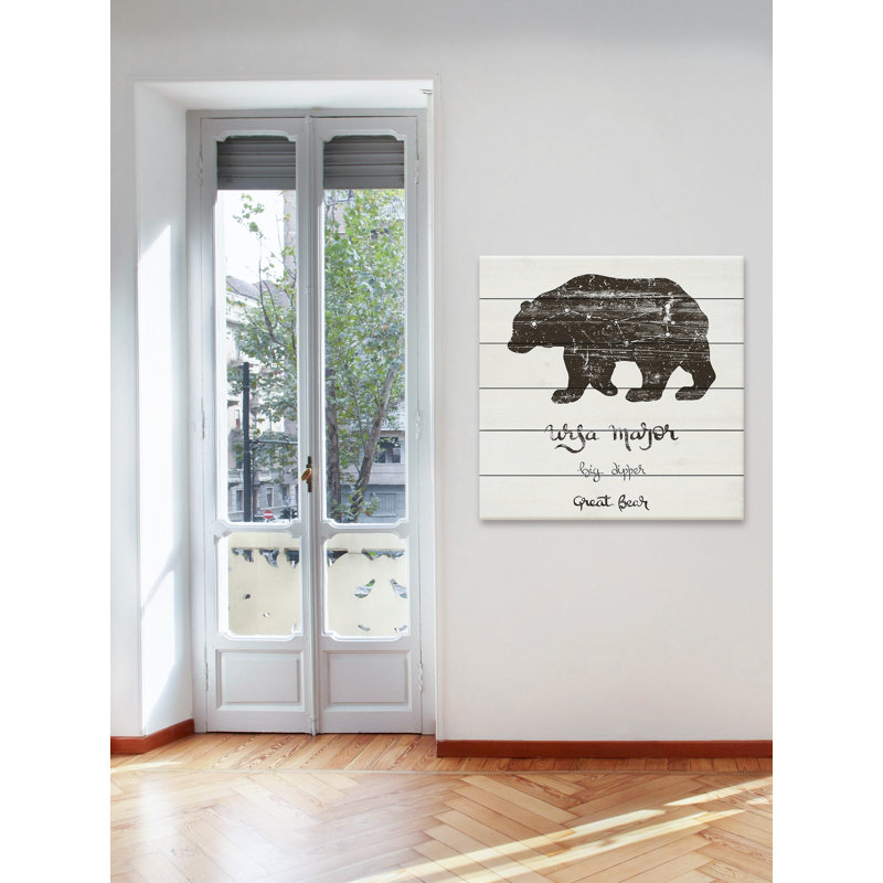 «Ursa Major», reproduction sur bois blanc, H 18 po x l 18 po x P 1,5 po