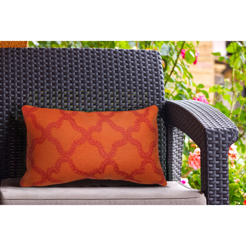 Visions I Embroidered Outdoor Throw Pillow