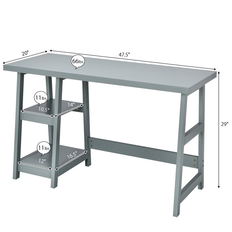 Shanley Computer Desk, Gray