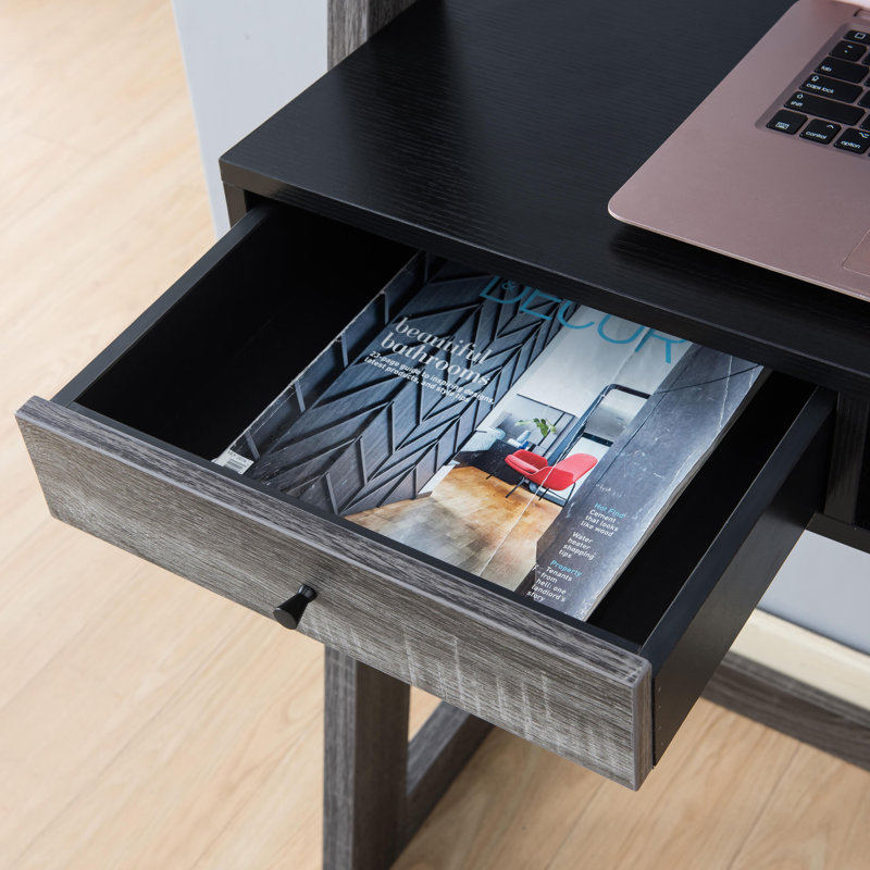 Bureau échelle / incliné Justis, Gris délavé / noir