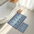 Soft Blue Bathmat Set (2 Pieces) | 100% Polyester, 1.6 x 2.0 ft & 2.0 x 3.3 ft | 650 g/m², 0.2 in Pile Height, Non-Slip Dot Base | Machine Washable, Durable & Easy to Clean | Perfect for Bathroom Décor