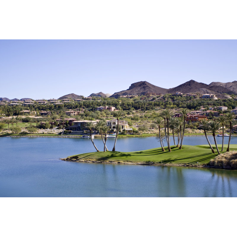 Scene overlooking a desert 1 Piece Wrapped Canvas Wall Art, 20cm H x 30cm W