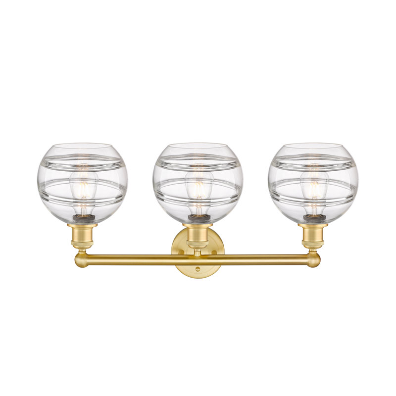 Bienes 3 - Light Dimmable Vanity Light, Clear, Satin Gold