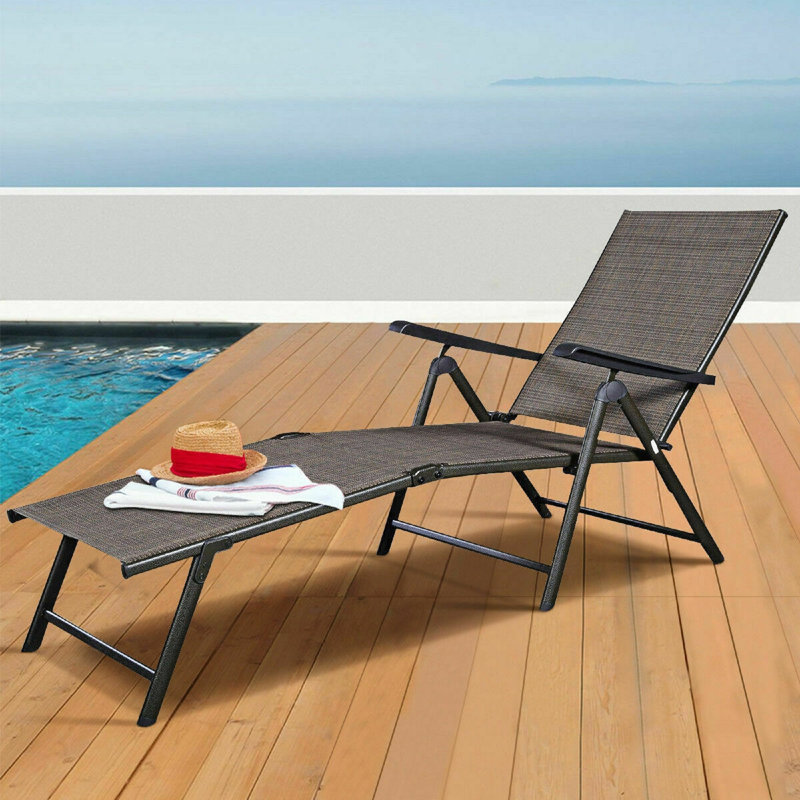 Hudsonville Outdoor Metal Chaise Lounge