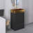 20" Freestanding Bathroom Vanity In Black With Integrated Brushed Gold 304 Stainless Steel Sink Top-1035361301