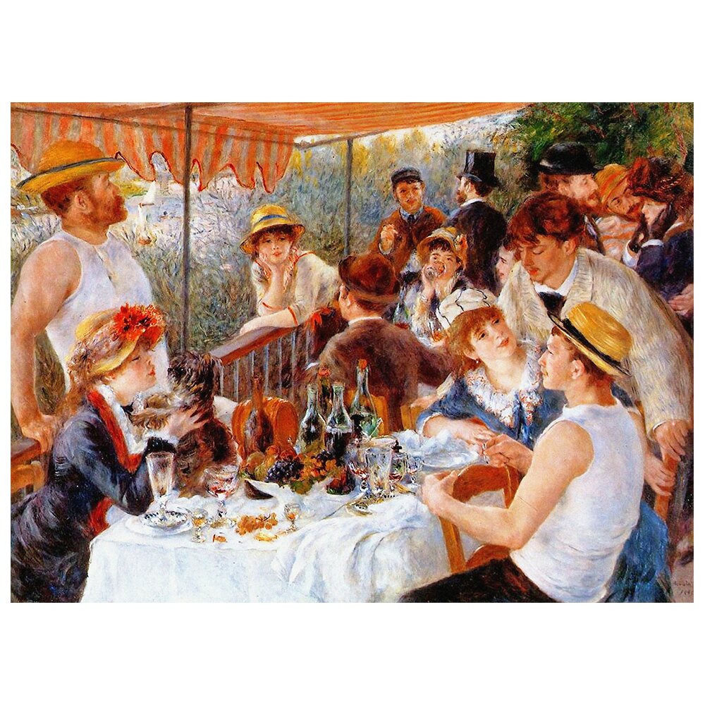 Leinwandbild Mittagessen der Schifffahrtspartei von Pierre-Auguste Renoir