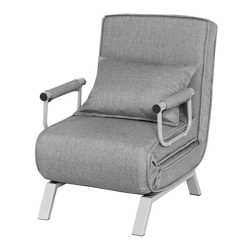 Woodbluff Upholstered 31'' Sleeper Sofa, Gray
