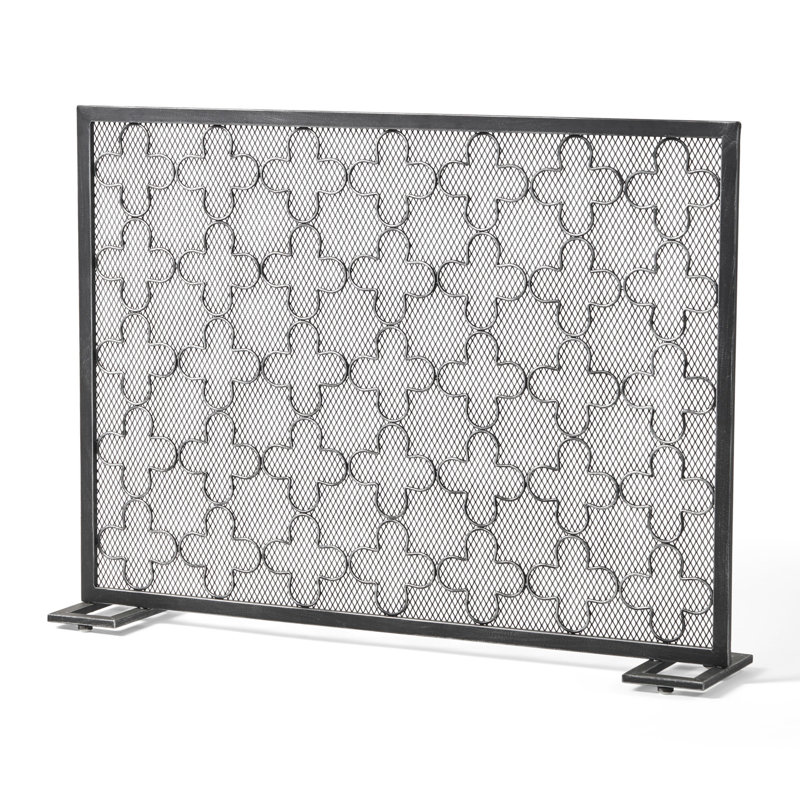 Écran de protection noir pour foyer brossé