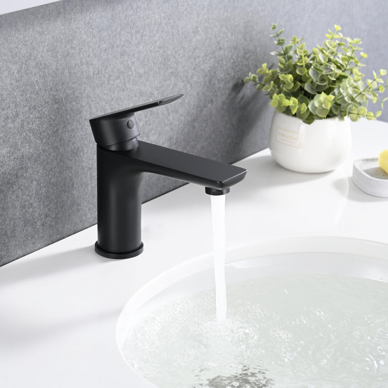 Single Handle Lavatory Basin Sink Faucet, Matte Black