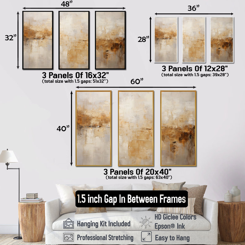 Ensemble de décoration murale Prairies Majestic Grasslands II - Prairies, Cadre naturel flottant, H 40 po x l 60 po x P 1 po