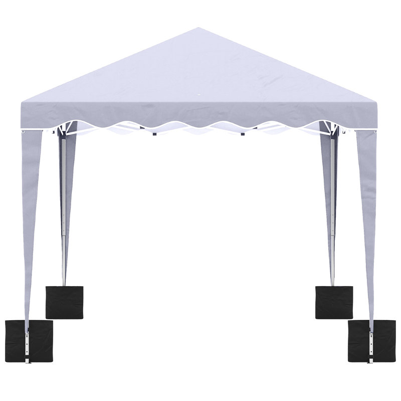 9,65 pi L 9,65 pi. D Tente de réception en métal, Blanc, Blanc