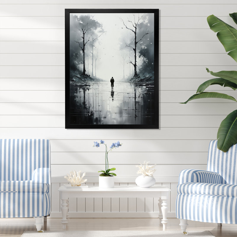 Lavontre côtier minimalisme solitude II, Cadre photo noir, H 44 po x l 34 po x P 1,5 po