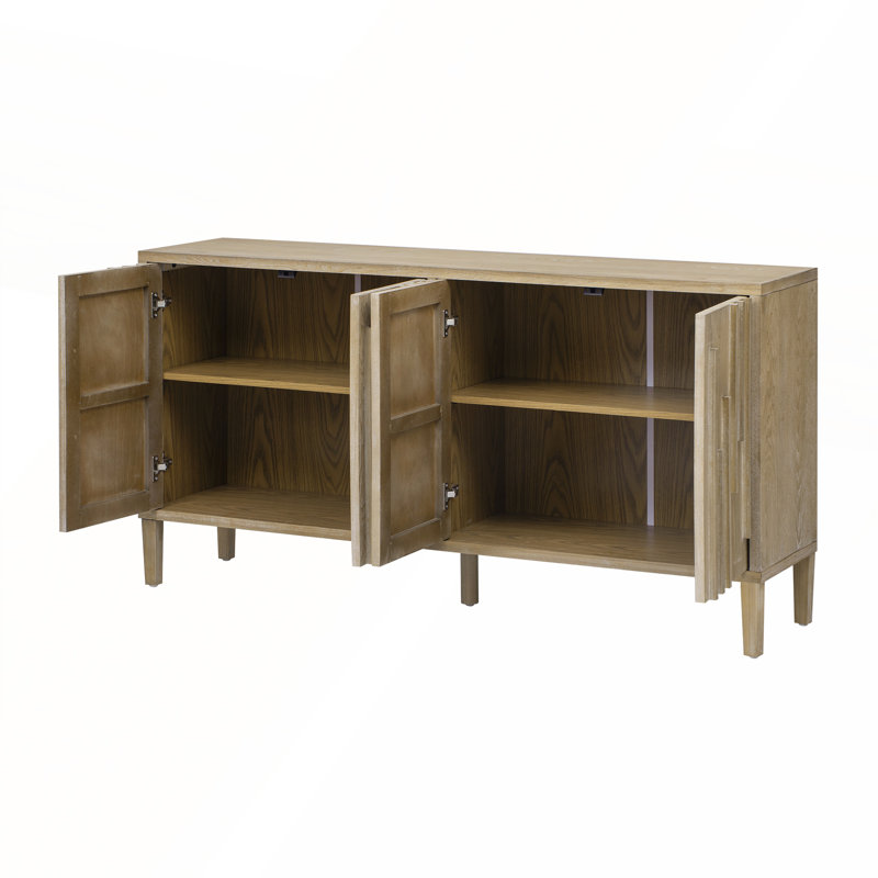 Buffet 59 portes 4 portes 59,8 po, Naturel
