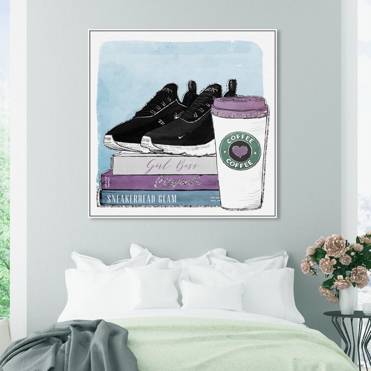 Fashion And Glam Sneakerhead Running Shoes Framed On Canvas Print