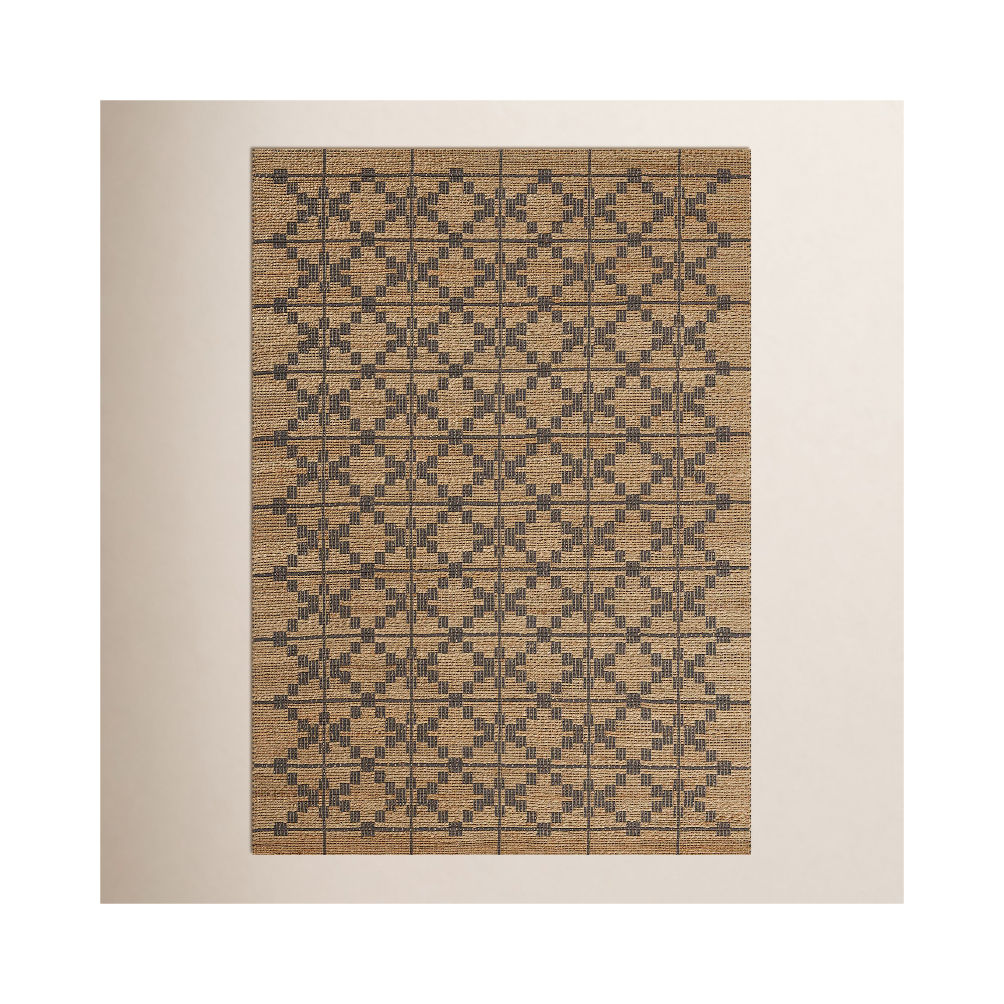 Degraw Natural / Graphite Area Rug, Rectangle 7'9" x 9'9"