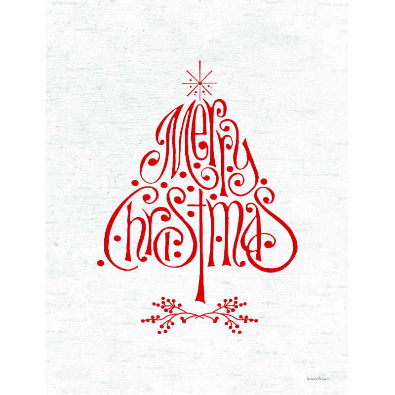 «Merry Christmas Tree», reproduction sur toile, H 16 po x l 12 po
