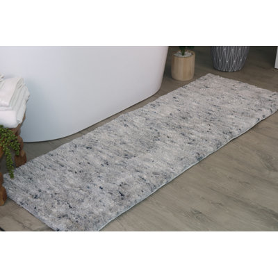 Cloud Comfort 100% Polyester Microfiber Bathroom Rug, Water Absorbent Soft Shaggy Bath Rug