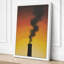 Chimney at Dusk Industrial - Wrapped Canvas-1414089512-1414089514