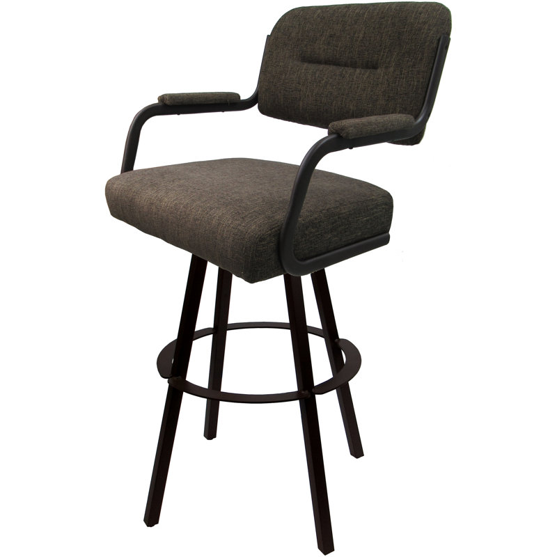 Tabouret pivotant rembourré Cessna, Sanora, Brun, Extra Tall (34" Seat Height)