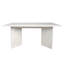 Extendable Dining Room Table For 6 8 10, Modern Faux Marble Wooden Long Large Rectangular Expanding Conference Kitchen Table, White