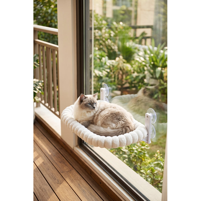 Faux Rabbit Fur Pet Bed, 20.5cm x 60cm x 30cm, White