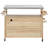 Outdoor Kitchen Island & Rolling Bar Cart, Farmhouse Grill Prep Station with Stainless Steel Top-129903314