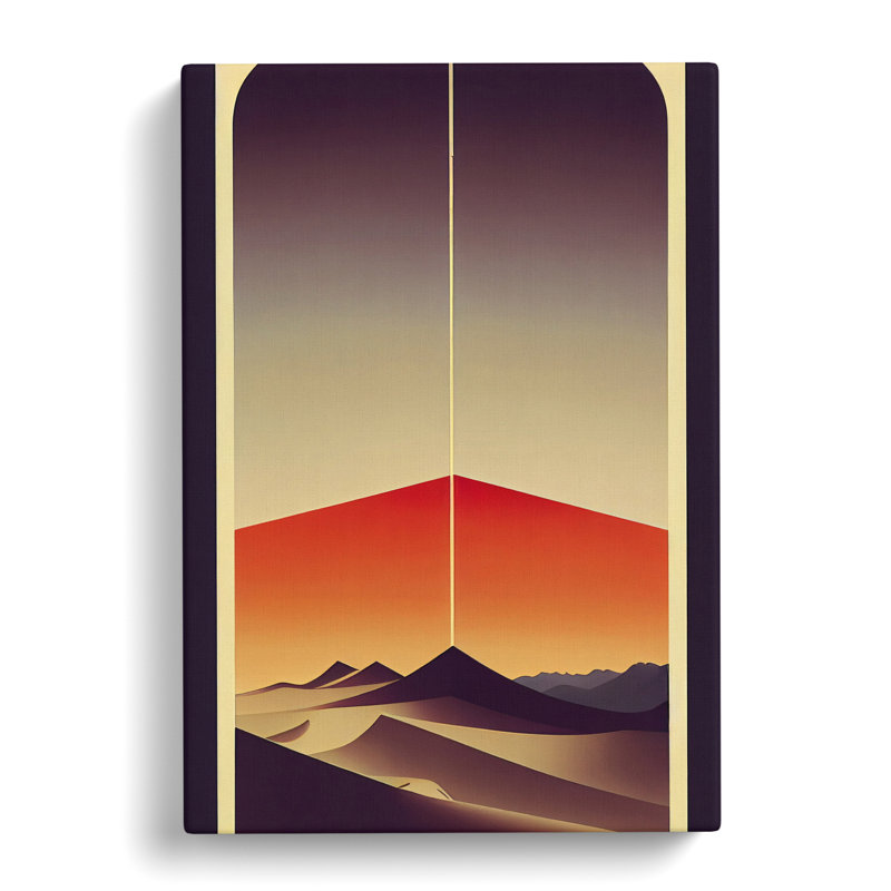 Desert Deco Style - Wrapped Canvas Print, 50cm H x 35cm W x 3cm D