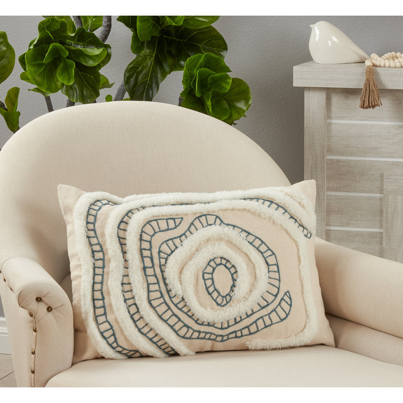 Topography Collection Cotton Throw Pillow, Polyester/Polyfill