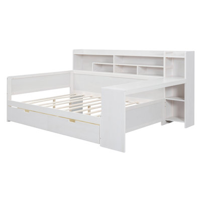 Lit plateforme avec rangement multifonctionnel