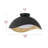 2700K-6000K Modern Matte Black LED Flush Mount Ceiling Light 24W Dimmable, ETL Certified