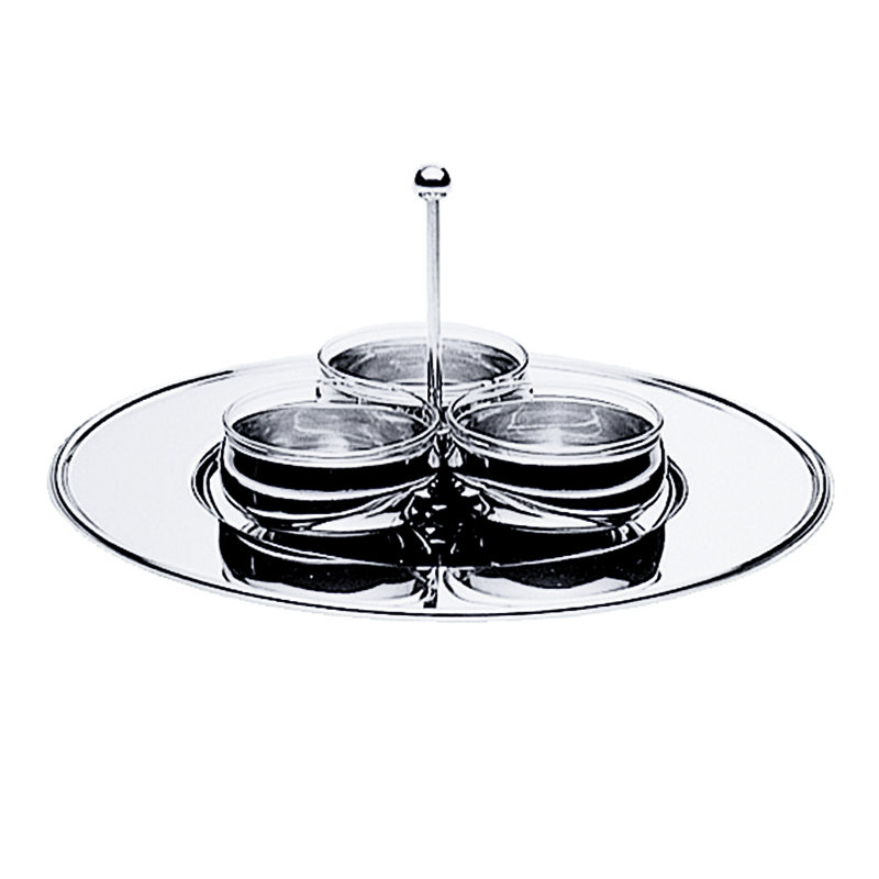 Michelangelo Sugar Set with Cristal - 6 Pieces - Stainless Steel