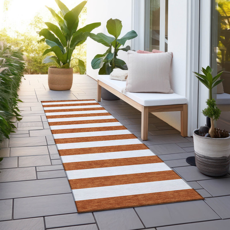 Tapis intérieur / extérieur Kinslee, Tapis de couloir 2 pi 3 po x 7 pi 6 po