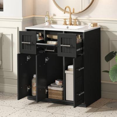 Ensemble de meuble-lavabo simple 30 po avec plateau en céramique Rory