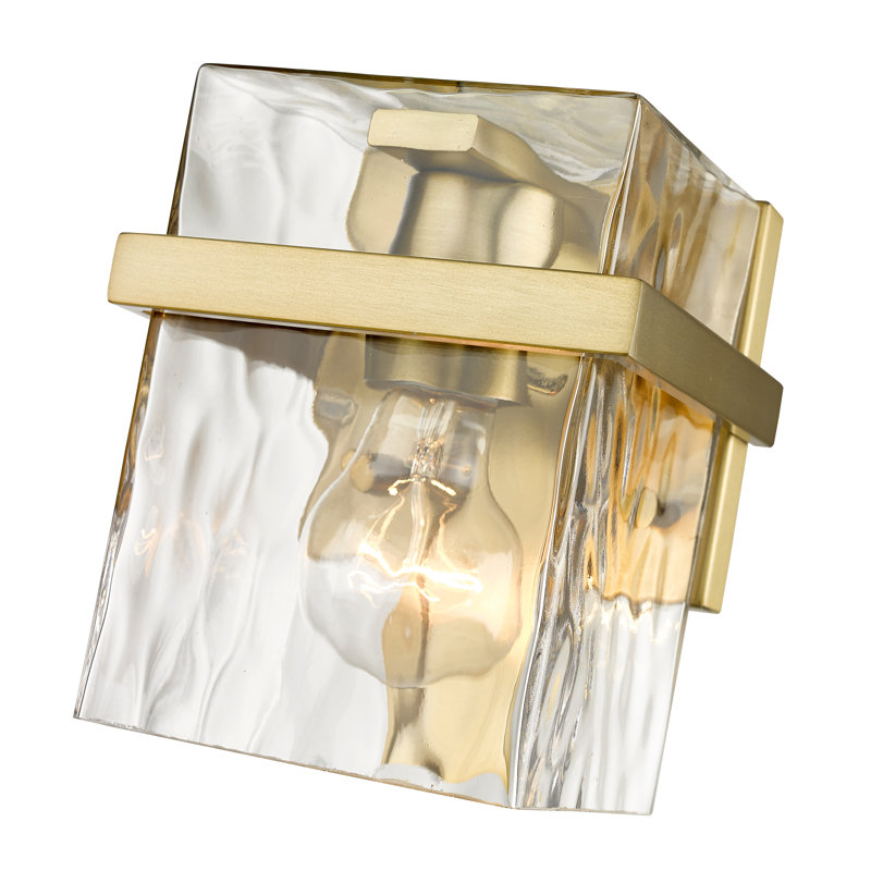 Arzie Flush Mounted Sconce, Modern Gold