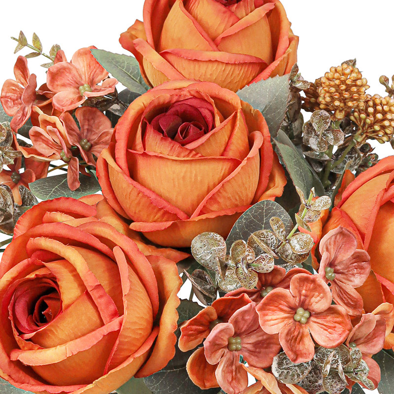 Bouquet de tiges de baies artificielles mixtes, Orange