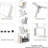 5-Tier Bookshelves, 67" Tall White Bookshelf, Book Shelf, Bookcase, Modern Bookshelf