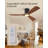 52" 3 - Blade Standard Ceiling Fan With Remote Control And LED Light, Silent Breeze For All Seasons-698273709-698273711
